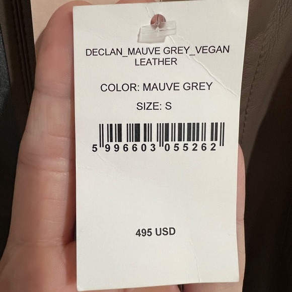 NANUSHKA Declan Faux Leather Shirt in Mauve Grey Size Small (NWT) Retail $495 - Picture 9 of 11